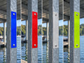 Post reflectors shown in multiple available colors; each set contains two matching reflectors.