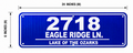 Highly Reflective Blue Dock Signs