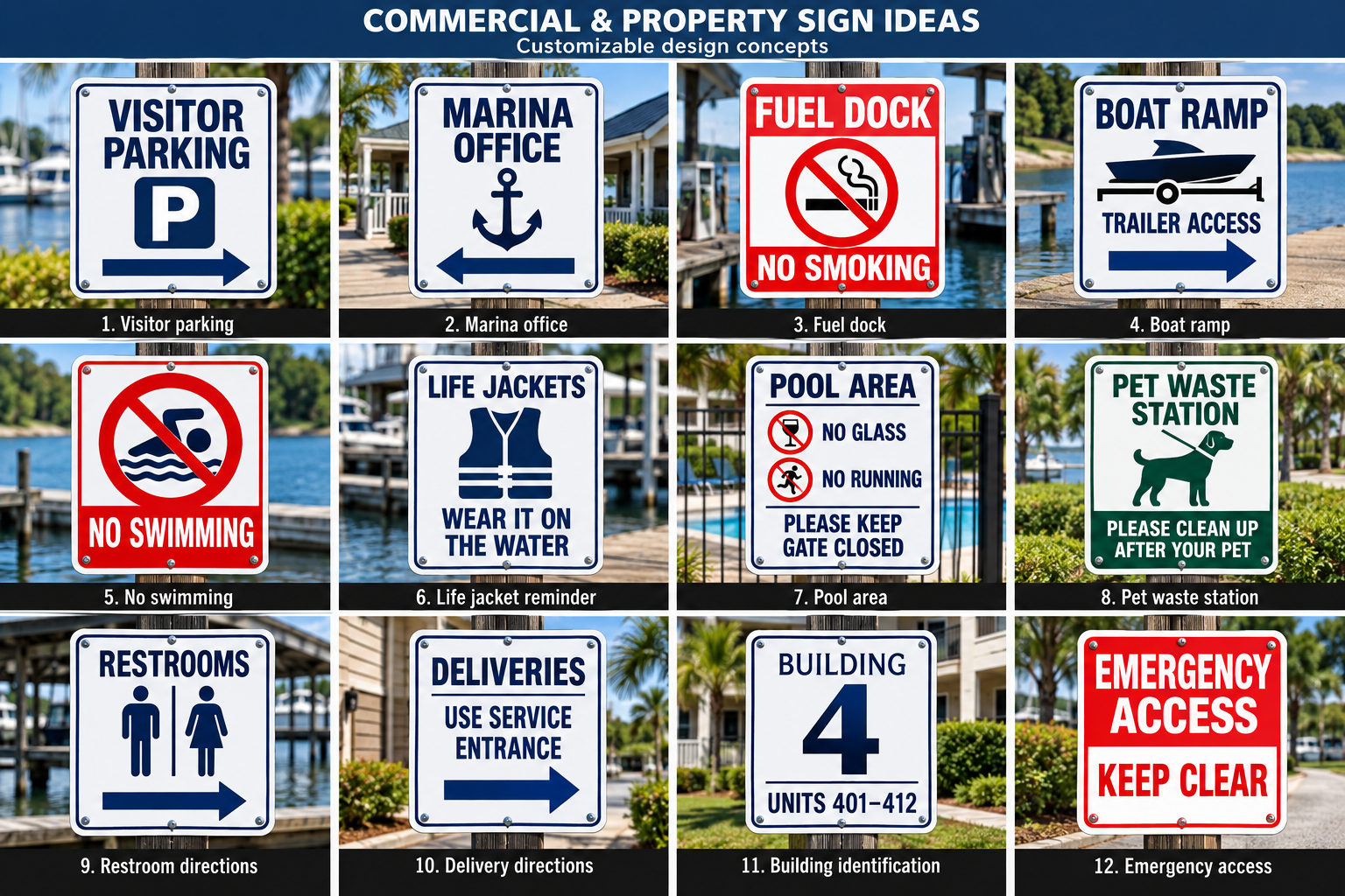 Visitor parking sign design concept