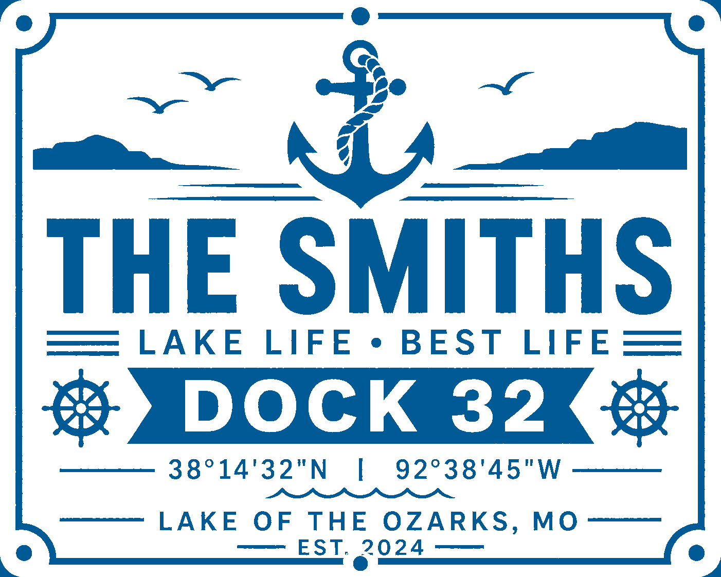 Custom Reflective Dock Sign - 24 x 30