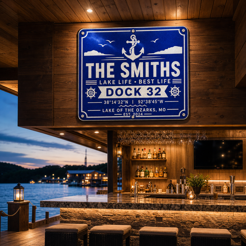 Custom Reflective Dock Sign - 24 x 30