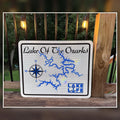 DockDecko Lake of the Ozarks Map Sign - Reflective 24 x 30