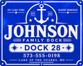 Custom Reflective Family Dock Sign - 24 x 30