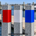 3M Reflective Dock Post Wraps | Precut for 3-Inch Square Tubing